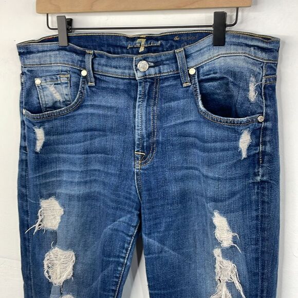 7 for all mankind the relaxed skinny distressed Jeans 30” - Picture 3 of 16